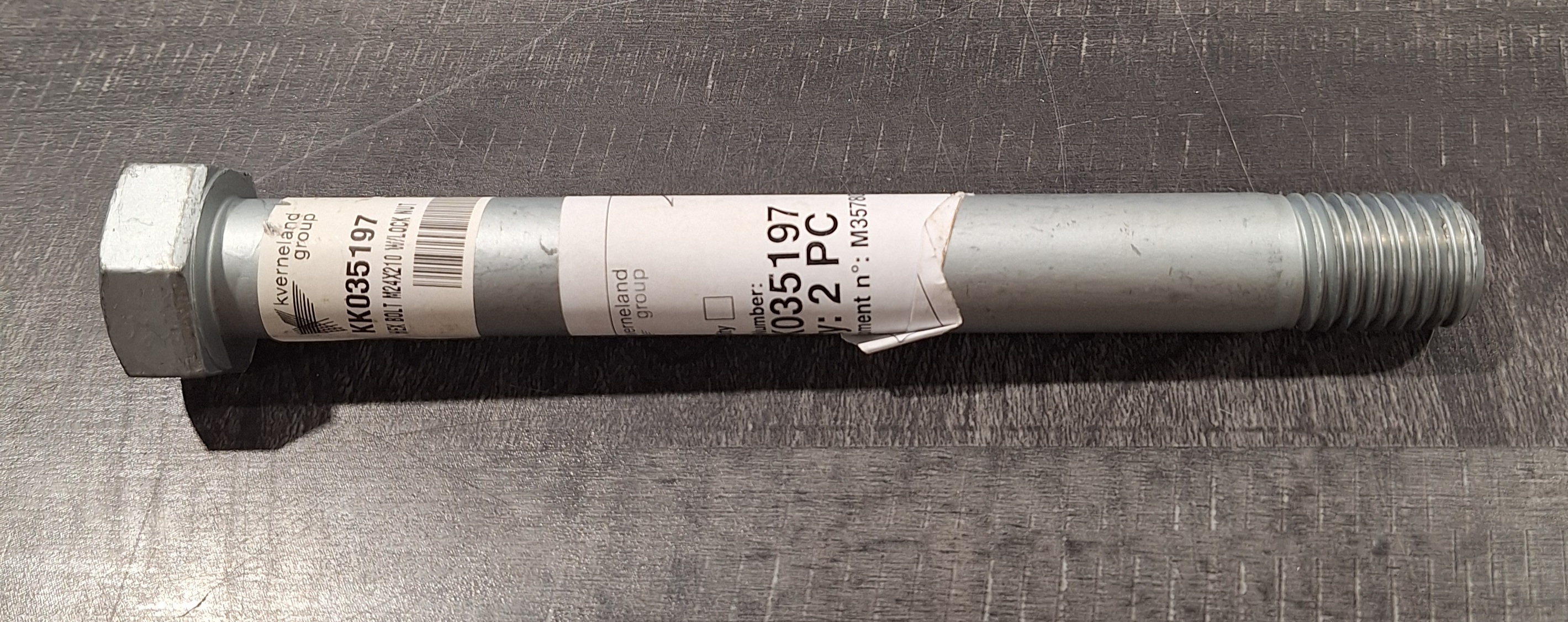 HEX BOLT M24X210 W/LOCK NUT                                                                                   