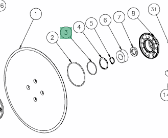 O-RING D67X3 70 SHORE                                                                                         