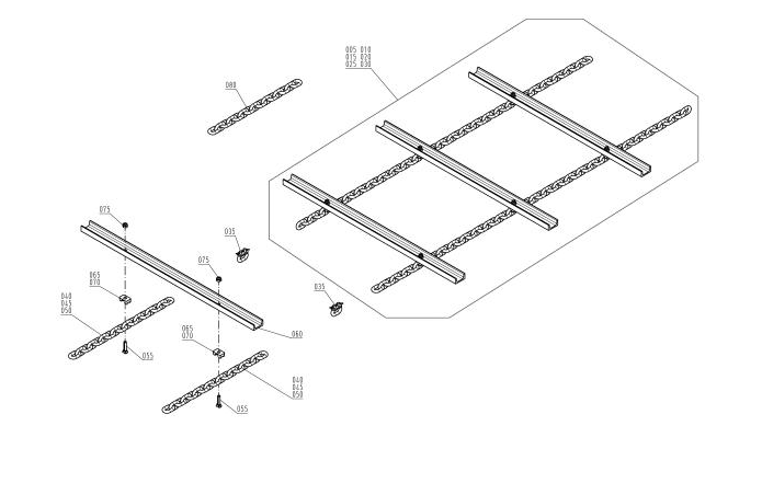 POHJAKULJ. KOLA 50 X 25 X 5 X 920 MM